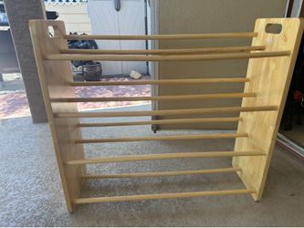 Wooden shoe rack