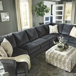 🇺🇸HUGE Ashley Furniture Blowout Sale!🇺🇸 Brand New Oversized Sectional W/ Accent Pillows! $50 Down Takes It Home Today! 