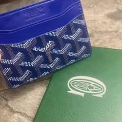 Brand New Blue GoyardCard Holder 