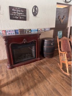 Wooden Electric Fireplace / Chimenea Eléctrica de Madera