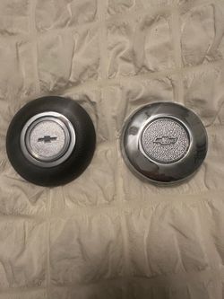66 Chevy Steering wheel horn-cover button