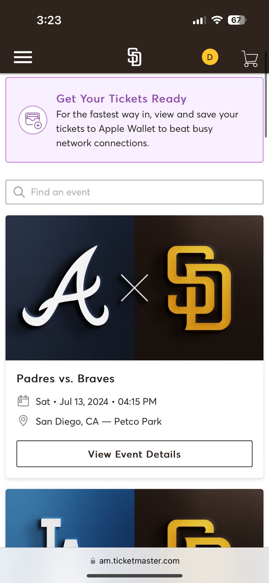 Padres Braves Tickets