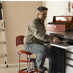 New 2-Step 3 ft. Steel Retro Step Stool