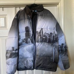 Cookies Puffy Jacket Chicago Skyline 