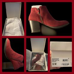 Style & Co NIB Burgundy Ankle Boots