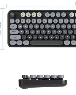 Retro Bluetooth Keyboard -Big Keys -