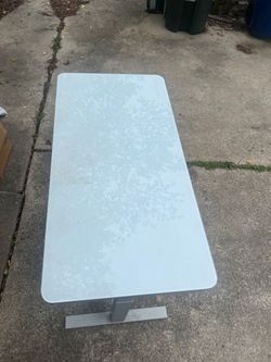 White glass computer desk electronic