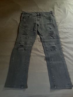 platform black stacked jeans - biker style