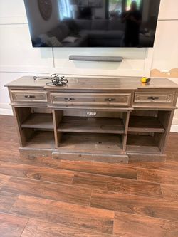 Solid Wood Rustic TV Console / Entertainment Center / Storage Cabinet