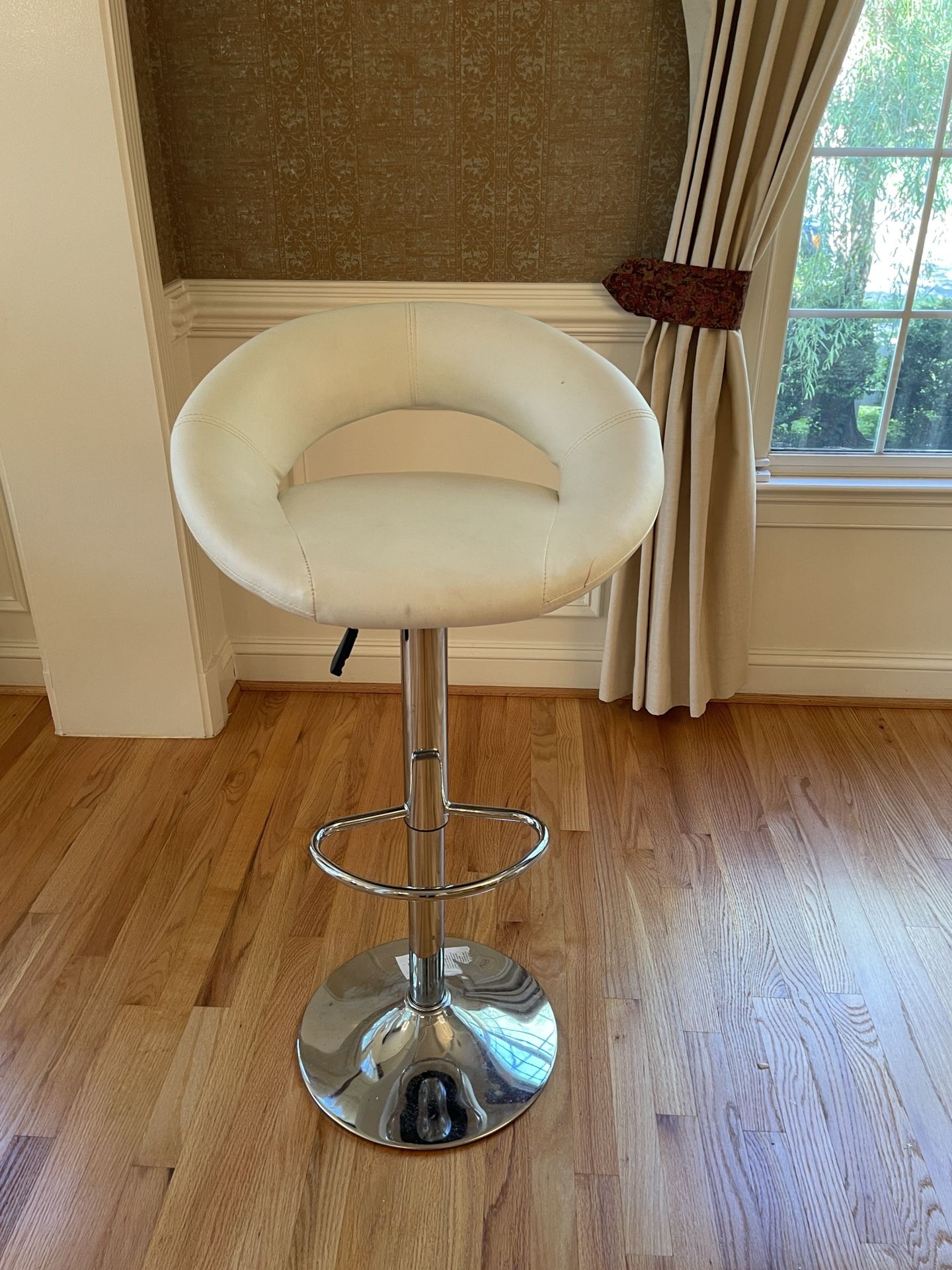Swivel Upholstered Counter Stool For Metal Frame