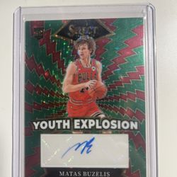 2024-25 Panini Select - Youth Explosion Signatures Matas Buzelis /49