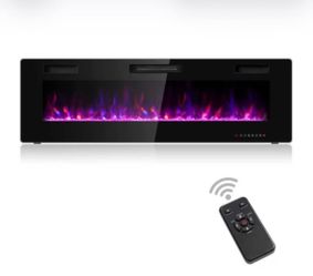 Clihome 60-in W Black Wall mount Fan-forced with Remote Control Included