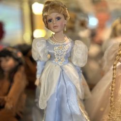 Princess Porcelian Doll On Stand 