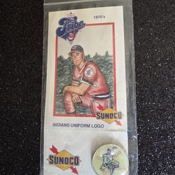 CLEVELAND INDIANS 1991 SUNOCO 1920'S UNIFORM LOGO PIN🎁