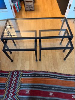 Glass & Metal Nesting Coffee Tables