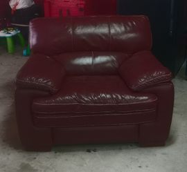 Leather Maroon Couch