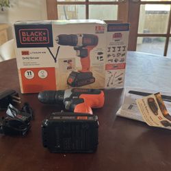 Black + Decker Cordless 20V Drill