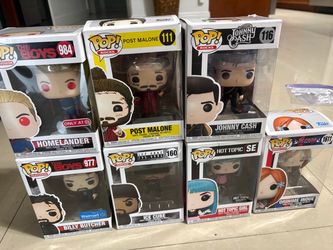 Funko pops the boys ,music artist ,anime