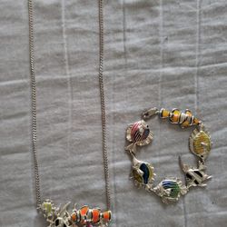 Silver Necklace & Bracelet