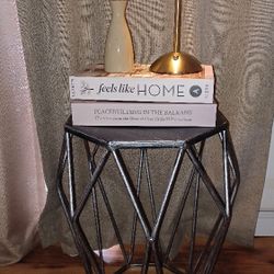 2 gray end tables 19 Inches tall 