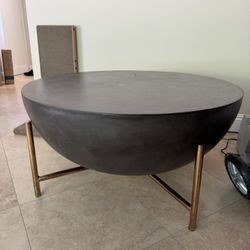 West Elm Concrete Circle Coffee Table