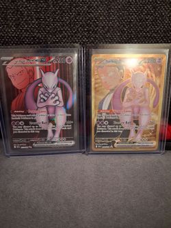 Team Rocket's Mewtwo ex Pokemon Card Pair