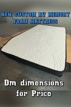 NEW CUSTOM RV MEMORY FOAM MATTRESS