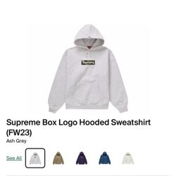 FW23 Supreme Box Logo Hoodie Ash Grey Camo