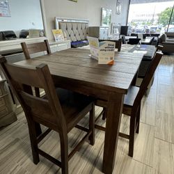 Beautiful Brantley Wood Dining Table Set!$499!*SAME DAY DELIVERY*NO CREDIT NEEDED*EASY FINANCING*HUGE SALE*