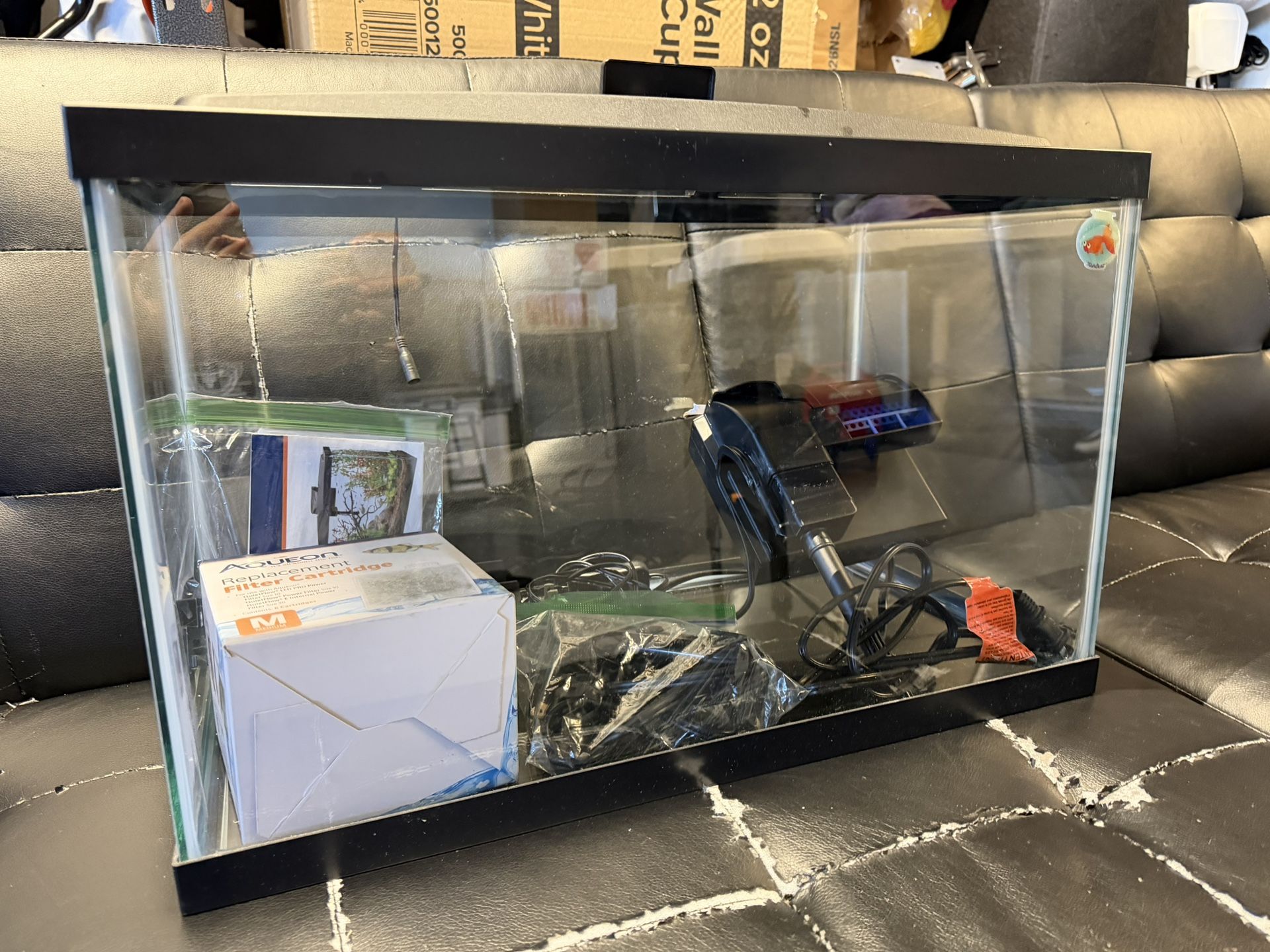 10 Gallon Aqueon Tank, Filter, Heater
