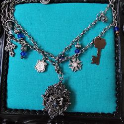 Victorian Butterfly Mirror Necklace 