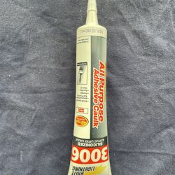 New! Sealed! All Purpose Adhesive Caulk (Super White) Sealant - Multipurpose- Paint
