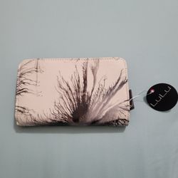 Gray & White Lulu Clutch Wallet