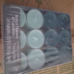 New,  24 CT. Tealight Candles, Green