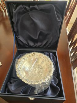 New In Box Silver Plated Footed Candy Dish