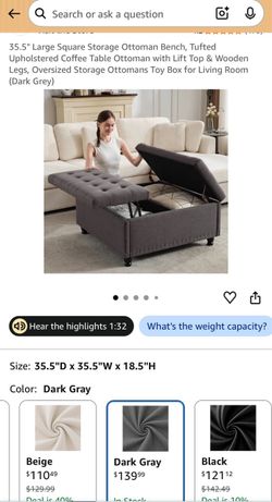 Large Storage Ottoman