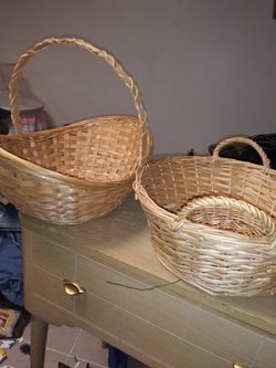 Wicker baskets wood baskets