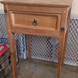 Tall End Table The Drawer Is Small And  Loose  ButGood Thats TheWay It Is Ou