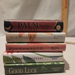 "Running Press" Miniature VTG 1990's Hardcover Books, With Dust Jackets, Lot Of 5