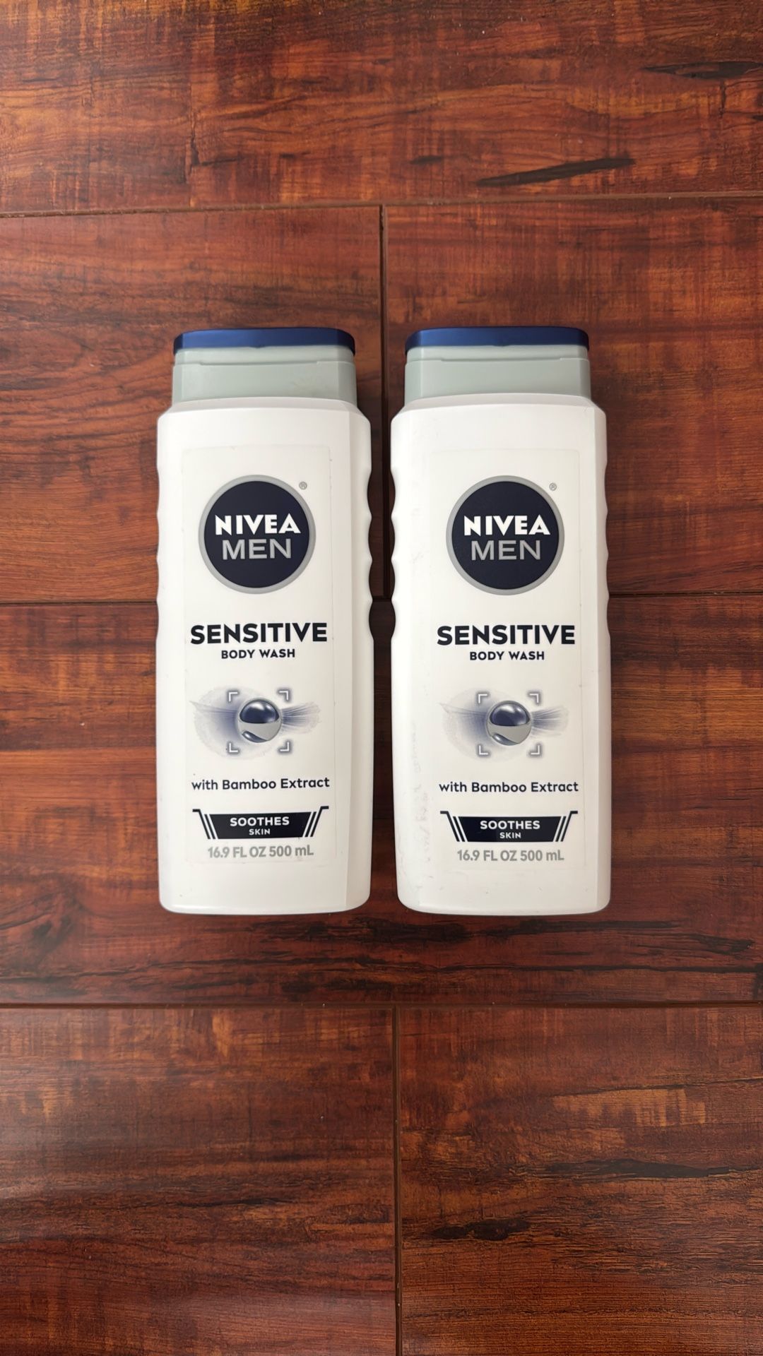Nivea MEN SENSITIVE Body Wash With Bamboo Extract; Soothes Skin 16.9 oz Each ( 2 For $8)