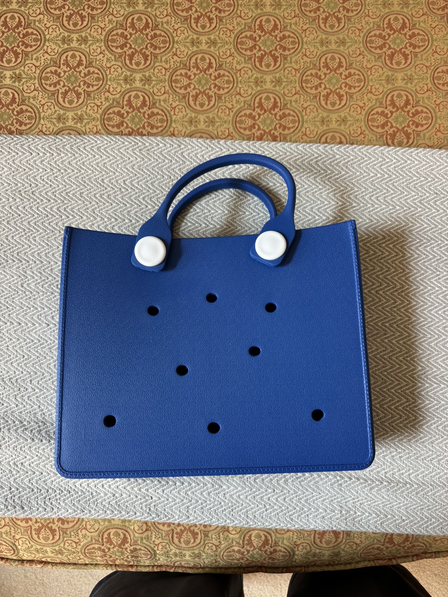 452-PRTT New Blue EVA Waterproof Beach Bag, Short Handles, Comfortable To Carry