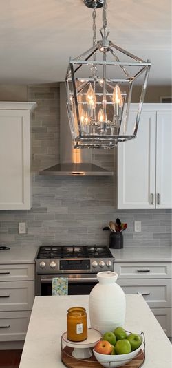 NIB Jonathon Y Chrome Pendant Lights