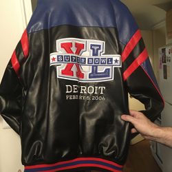 NFL Super Bowl XL (2006) Leather Jacket Size Large