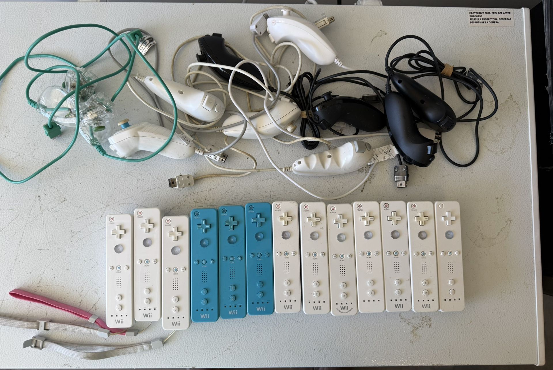 Wii remotes with nunchucks $20 each, remotes with Wii motion plus built in are $25, motion plus adapters $10 each, games available pickup Inman SC or