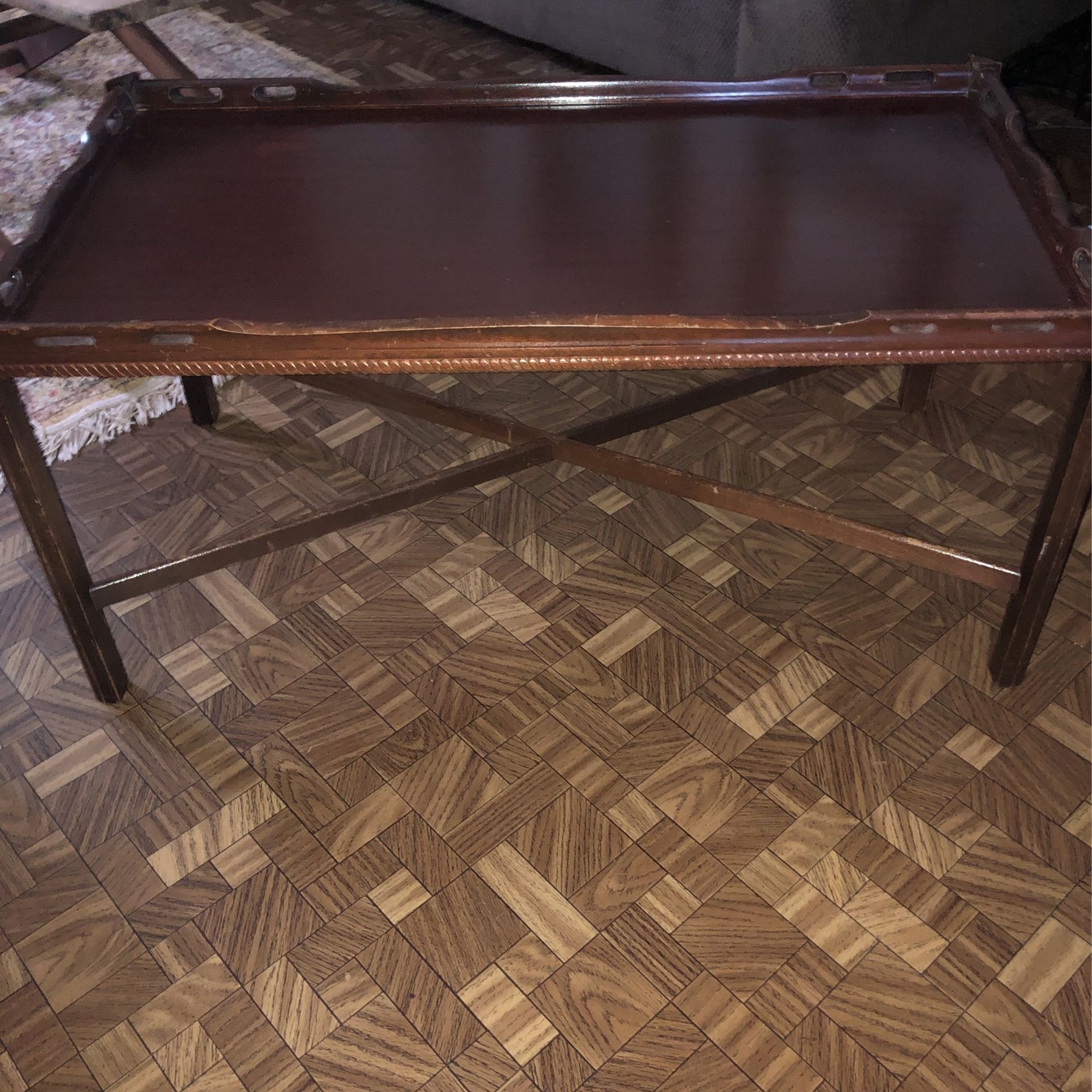 Antique Wood Coffee Table 25