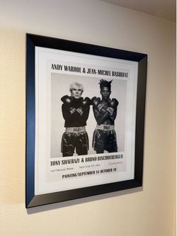 Andy Warhol and Jean-Michel Basquiat framed art piece
