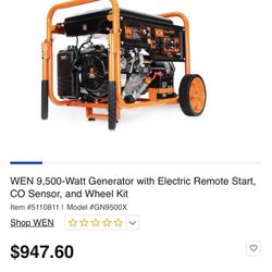 WEN 9,500-Watt Generator