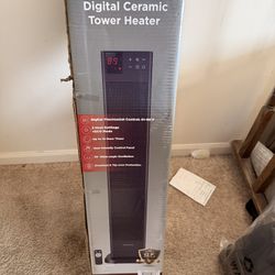 30 in. 1500-Watt Digital Tower Ceramic Heater With Remote Control
