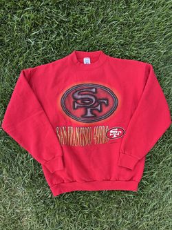 Vintage 90s Logo 7 NFL San Francisco 49ers Crewneck Large Made USA