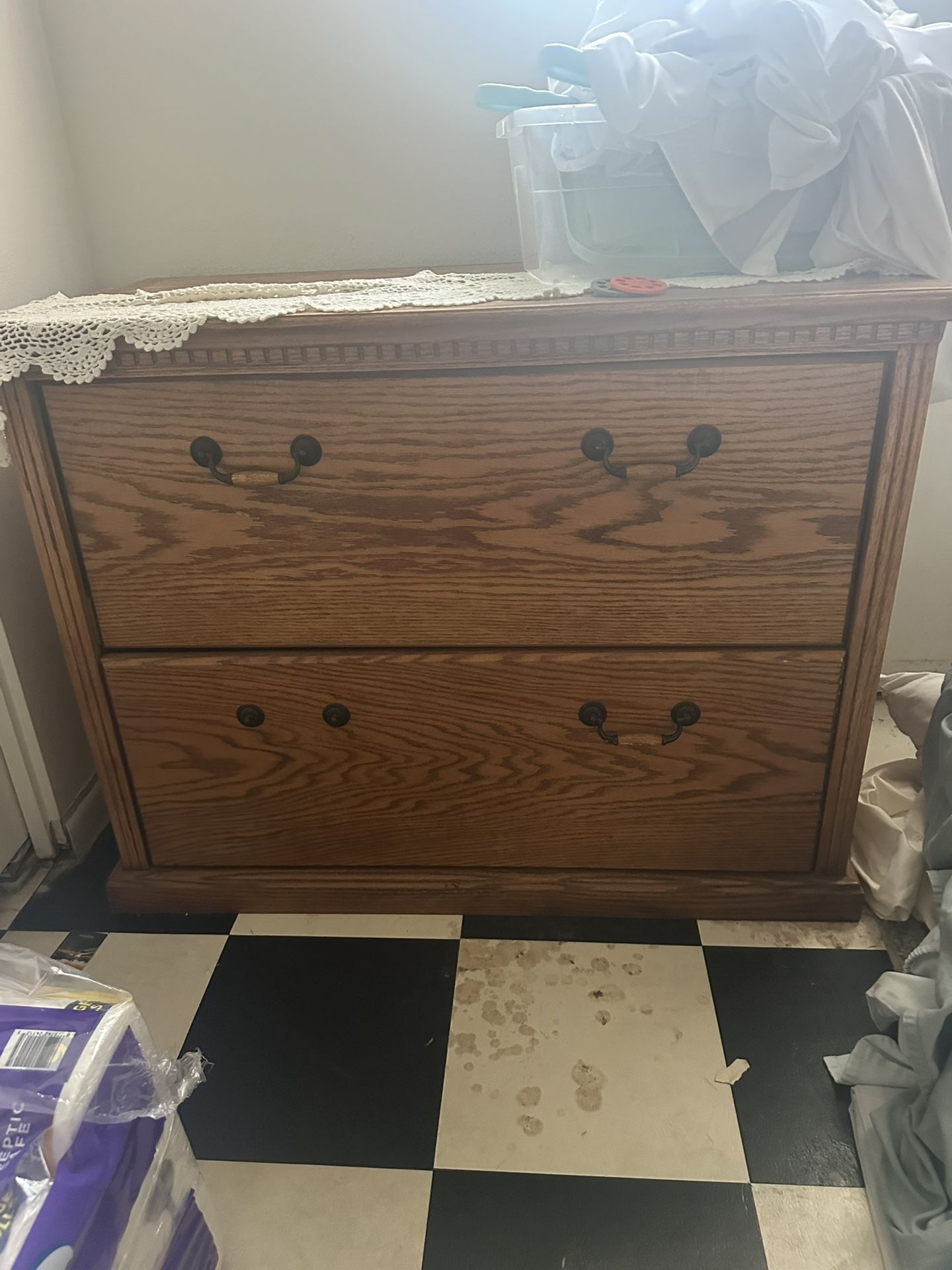 Solid Oak Wood Filing Cabinets